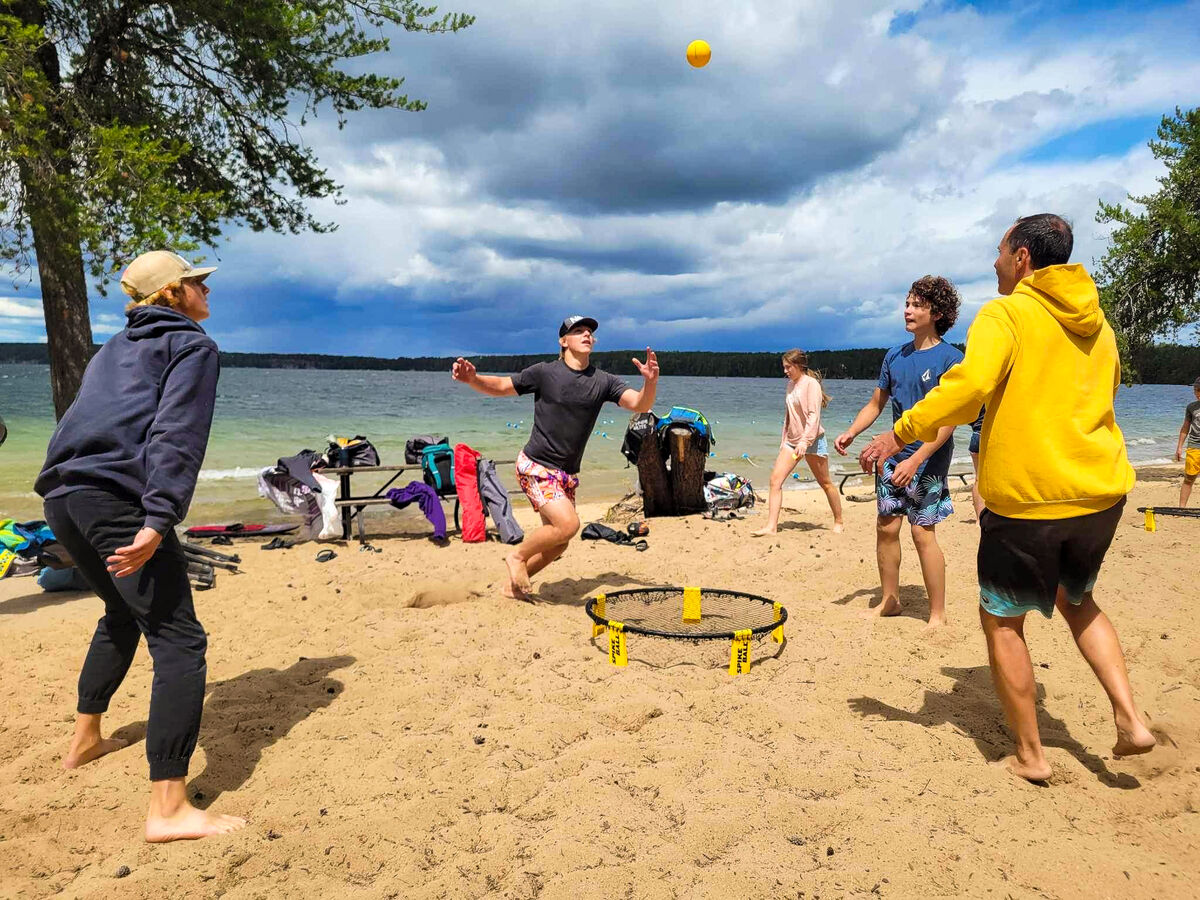 Spike ball at Blue lake Provincial park